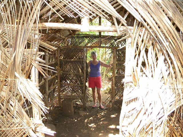 DSCN0298.JPG - Ruth checks out a hut