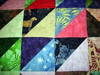 dog-cat quilt detail