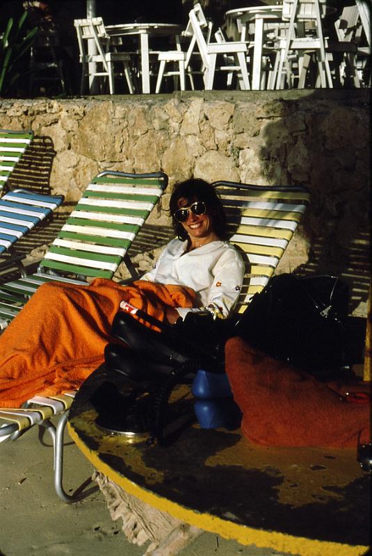 Untitled-TrueColor41_Ruth_end-of-day Although the water is warm, it is cooler than body temperature.  Ruth relaxes and warms up after a day of snorkeling.