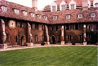 01 In April 1977, I had a business trip for Interdata to Cambridge, England.  This slide show is of Cambridge University.  This is a courtyard at King's College.