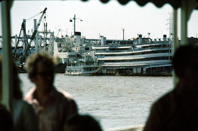 river-06 The large excursion ship and a small one, sister to ours, that can get into the bayous.