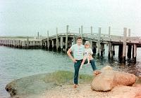 3 Unlike Ted Kennedy, a girl is safe with me at the Dike Bridge on Chappaquidic.  (The poles and cables were added after the Mary Jo Kopechne incident.)