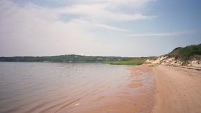mnmshw-pond-beach Mnemshaw Great Pond beach: We kayaked to here and had our picnic. Behind the beach it's 