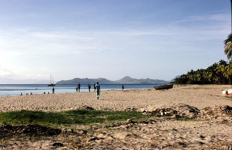 06-Pinney's_Beach People gather on Pinney's Beach in the Easter weekend morning.