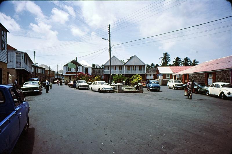 101-square Charlestown's main square on market day.