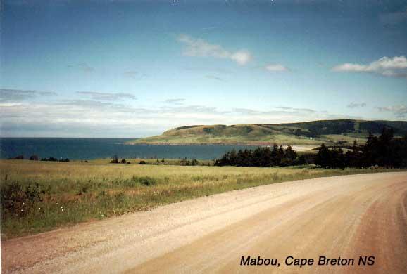 mabou Mabou, Cape Breton, Nova Scotia: Folk music lovers, especially those fond of the Cape Breton style of Celtic music will immediately recognize the town name of Mabou. It is the home town of the Rankin Family. We stopped in at the Red Shoe Pub. When I took out my harmonica, it was not long before Greg Campbell, who has a farm in Mabou and who plays piano (sometimes locally with the Rankins) joined in with me for a jam. Greg also took us to see his farm and invited us to rent a cottage there sometime.