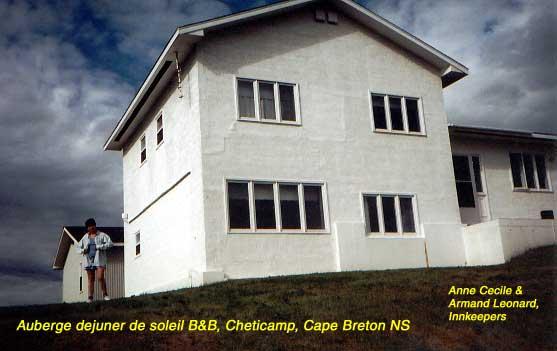 rt-aubergedejunerbb Of all the places we stayed in Nova Scotia, none had a host as warm and as friendly as Armand Leonard. And, oddly, not only were his rates the lowest we encountered to begin with, he volunteered us a 10% discount because I'm a musician and could have entertained his guests (although we went to the Dorymen for the contest instead, it being a Thursday night, when the weekly contest is held). Although the exterior is simple, the rooms are very nice and comfortable and the breakfast is good. But the host is the 