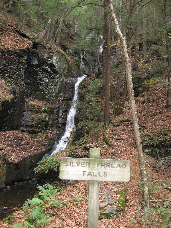 IMG_0707 Silver Thread Falls is on a small tributary feeding Dingman's Creek, which itself enpties into the Delaware.