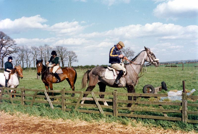 3 Left to tight, the instructor, the stable owner's daughter, and the stable owner.