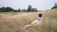 olson-ruth Ruth is posed here at the actual Olson House site, as if in the famous 1948 Andrew Wyeth painting 