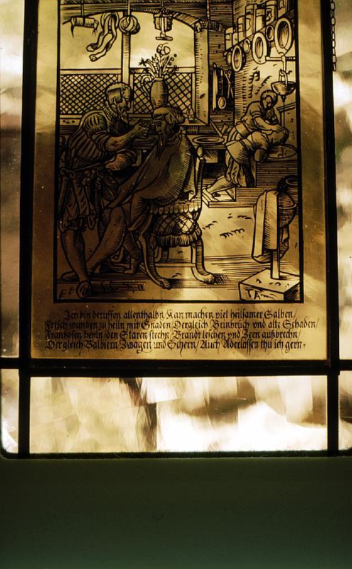 Stein_barbershop_windowpane Charming barbershop windowpane.