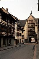 Schaffhausen_archway_2 Town hall with clock.