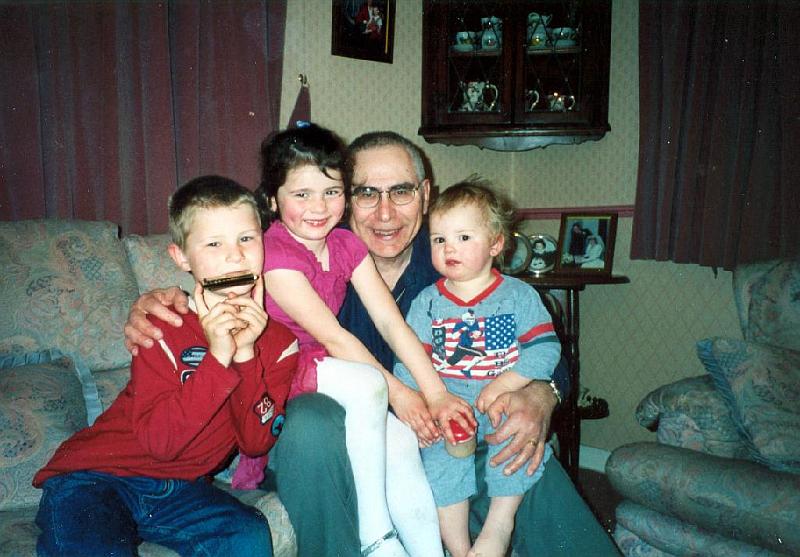 dan_3children Me with Jane & Tom's grandchildren, children of Carol & Derwyn, son Bedwyr, daughter Gwenan & son Morgan.