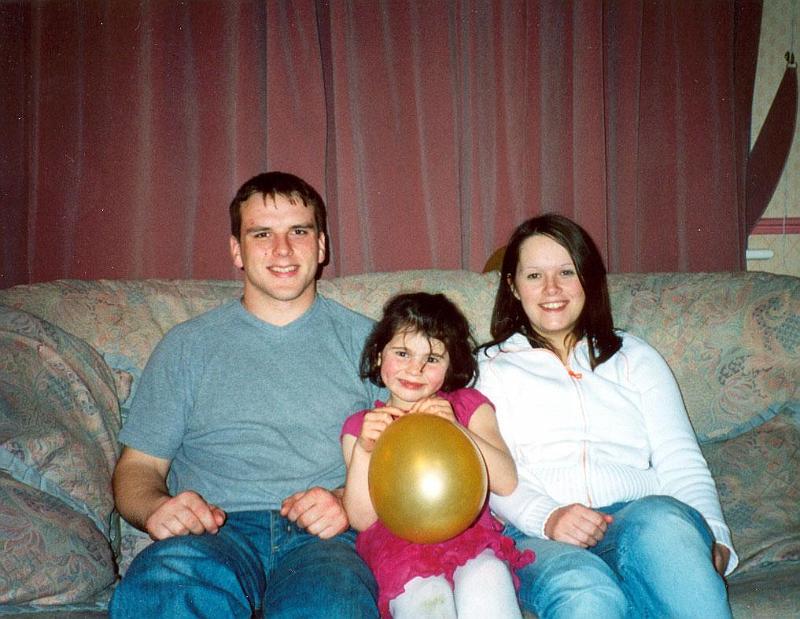 yellow_balloon William Bown, his fiancee Leah, and their neice Gwenan.